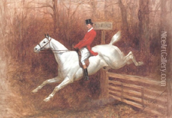 Over The Gate Oil Painting - Basil Nightingale
