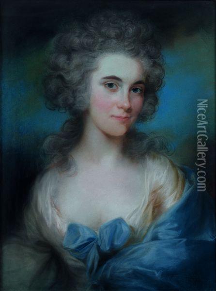 Portrait De Lady Boyd Nee Margaret Harley Oil Painting - John Russell