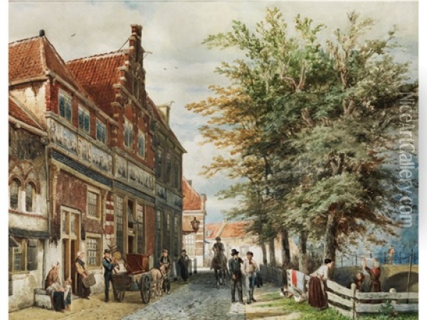 Das Bossuhuizen Zu Hoorn Oil Painting - Cornelis Springer