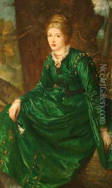 Miss Virginia Dalrymple, 1872 Oil Painting - George Frederick Watts