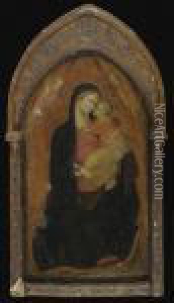 Madonna And Child With Two Angels Oil Painting - Dal Giovanni Marco Di Ponte