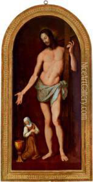 Salvator Mundi Oil Painting - Guglielmo Caccia