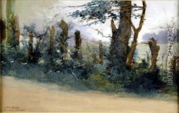 Chemin A Tervuren Oil Painting - Louis Titz