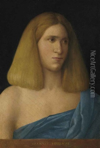 Portrait Of A Young Man, Bust-length Oil Painting - Giovanni Bellini