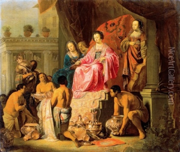 A Gyarmati Hatalom Allegoriaja (the Allegory Of The Colonial Power) Oil Painting - Willem De Poorter