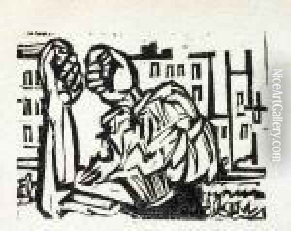 Die Verfluchung Oil Painting - Ernst Ludwig Kirchner