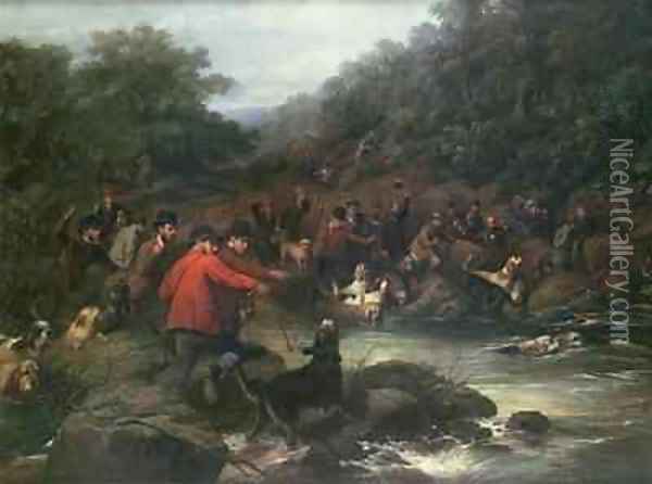 The Carlisle Otter Hunt Oil Painting - George Earl