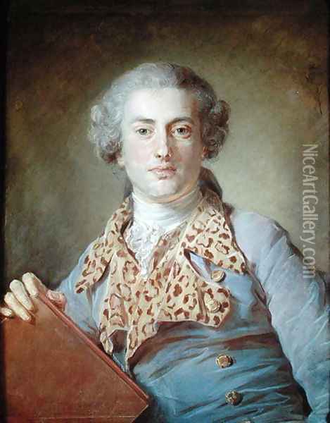 Portrait of Jean-Georges Noverre 1727-1810 Oil Painting - Jean-Baptiste Perroneau