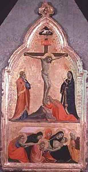 The Crucifixion and the Lamentation Oil Painting - Taddeo Gaddi