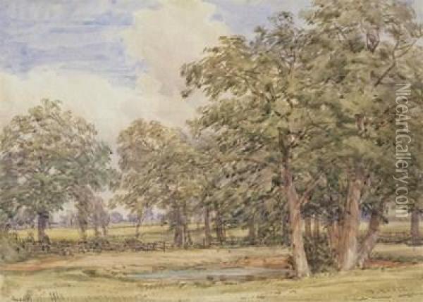View Of Compton Oil Painting - Thomas Baker Of Leamington