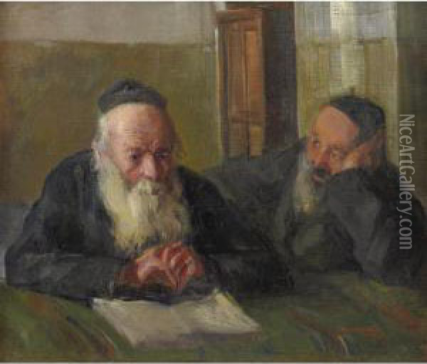 Two Scholars Oil Painting - Artur Markowicz