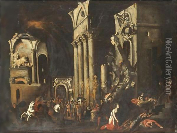 The Martyrdom Of A Female Saint Oil Painting - Francois de Nome (Monsu, Desiderio)