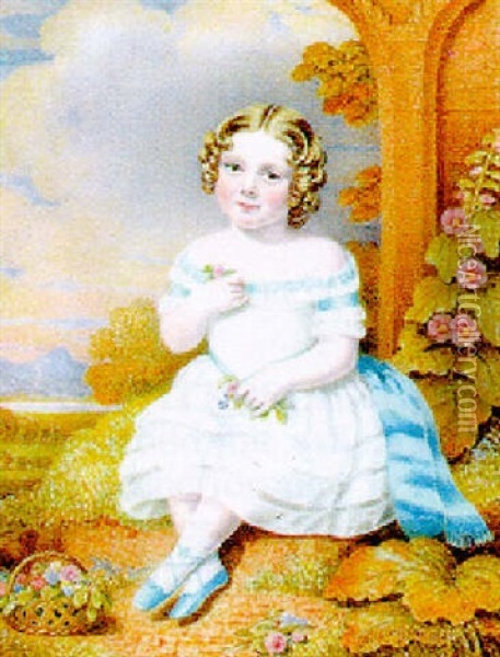 Kinderbildnis Der Lady Sarah Laughly Oil Painting -  Douglas (Miss Archibald Ramsay)
