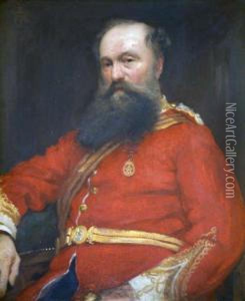 Portrait Of Lt.col. Charles Thomas John Moore Oil Painting - Archibald James Stuart Wortley