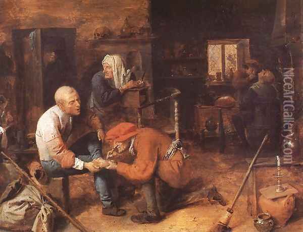 The Operation Oil Painting - Adriaen Brouwer