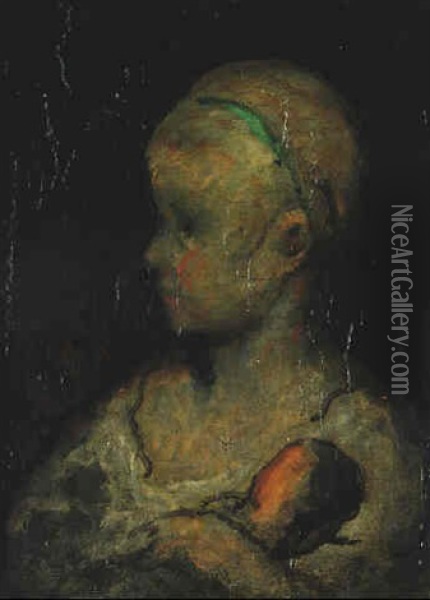 Enfant Avec Une Poupee Oil Painting - Honore Daumier