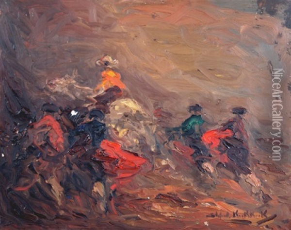 Cabalgata Oil Painting - Stephen Robert Koekkoek