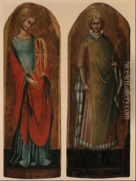 St. Catherine Of Alexandria Oil Painting - Lorenzo Veneziano