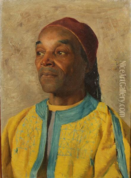 Ritratto Di Uomo Nord Africano Oil Painting - Italo Nunes Vais