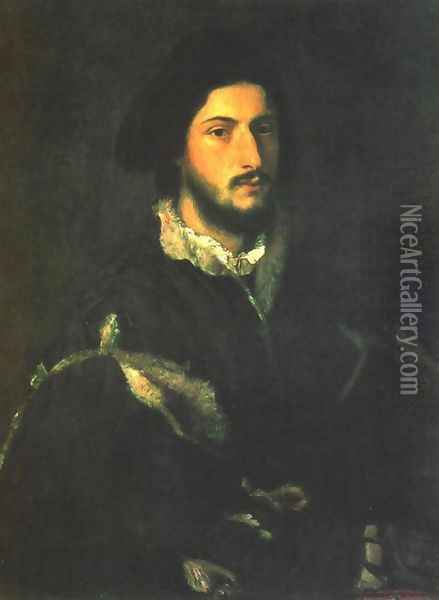 Portrait of Vincenzo Mosti Oil Painting - Tiziano Vecellio (Titian)