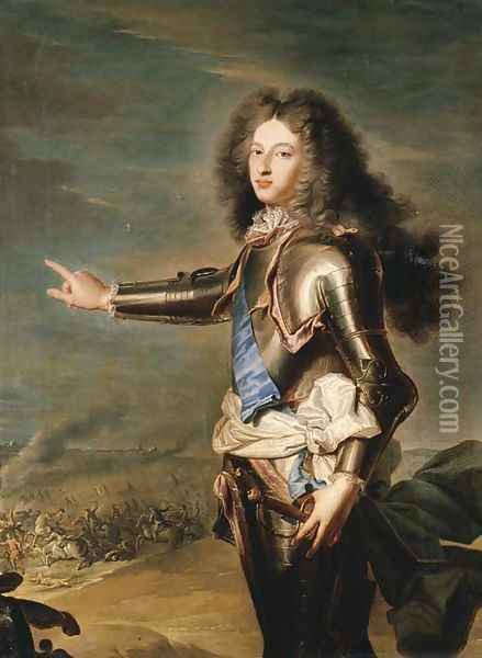 Portrait of Louis de France, Duc de Bourgogne (1682-1712) Oil Painting - Hyacinthe Rigaud