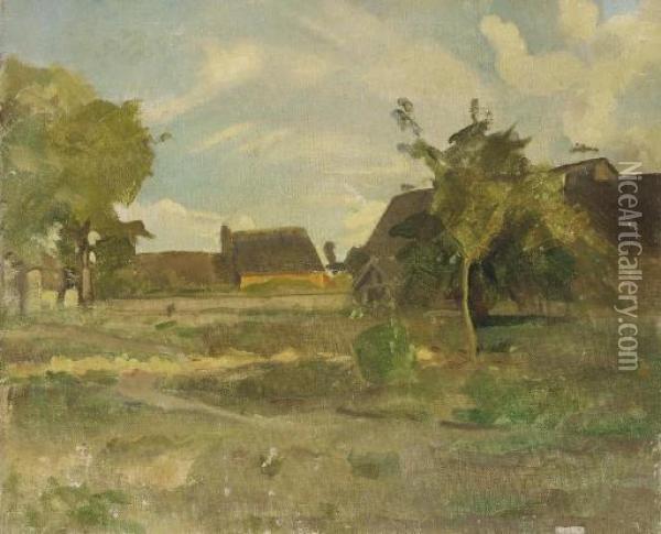 View Of Grandvilliers, Normandy Oil Painting - Konstantin Andreevic Somov
