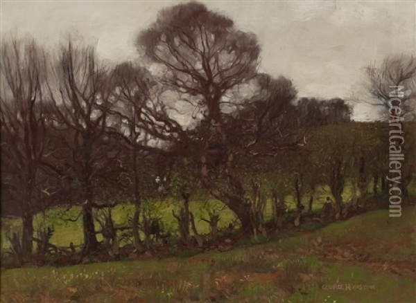 The Lynn Glen, Dalry Oil Painting - George Houston