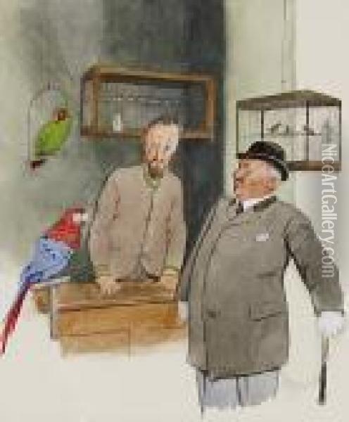 Papagei-verkauf Oil Painting - Eugen Kirchner