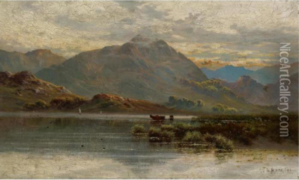 A View Of Ullswater Oil Painting - Alfred de Breanski