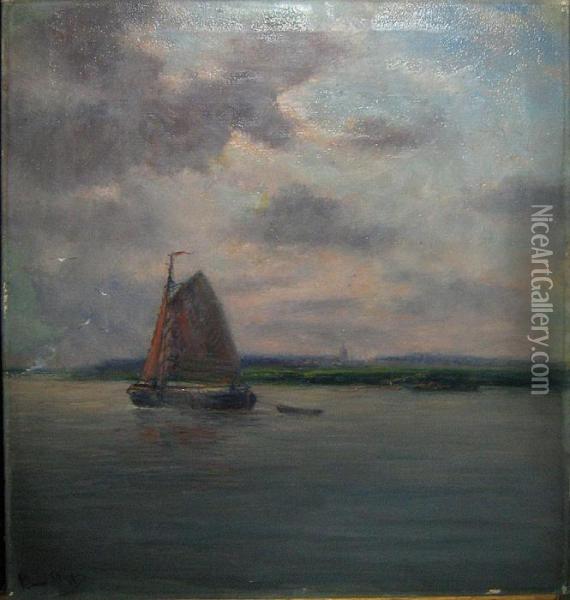 Zeilboot Oil Painting - Romain Steppe