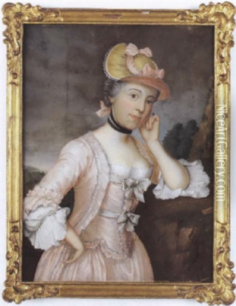 Portrat Der Maria Imhof-gruner Oil Painting - Leodegar Meyer