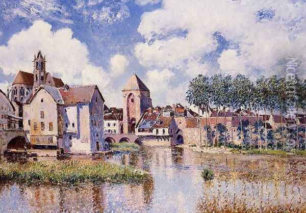 Moret-sur-Loing, the Porte de Bourgogne, 1891 Oil Painting - Alfred Sisley