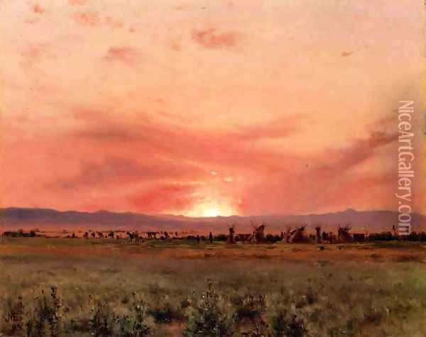 The Far West Oil Painting - Jervis McEntee