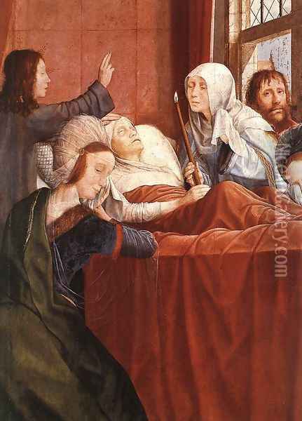 St Anne Altarpiece (right wing, detail) 1507-08 Oil Painting - Quinten Metsys