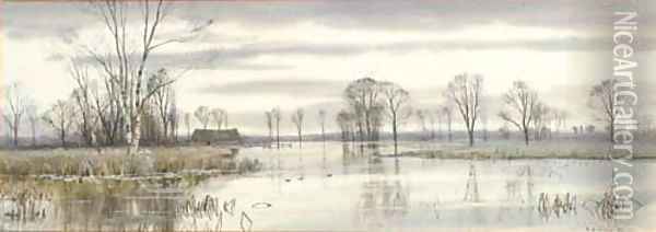 In the Isle of Ely Oil Painting - Robert Winter Fraser