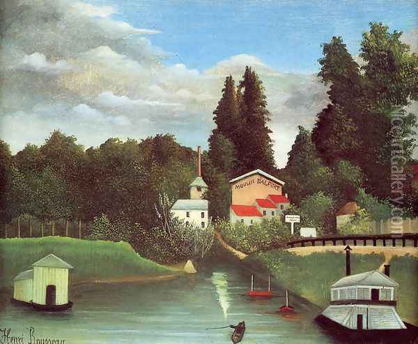 The Mill At Alfor Oil Painting - Henri Julien Rousseau