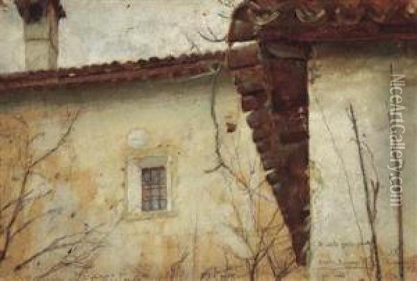 Detail Of A Facade Oil Painting - Luigi Nono
