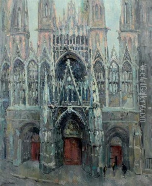 La Cathedrale De Rouen Oil Painting - Robert Antoine Pinchon