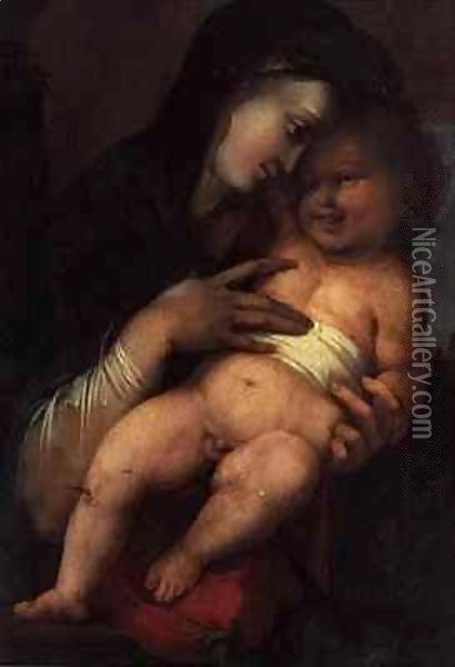 Madonna and Child Oil Painting - Alonso Berruguete