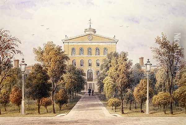 Governors House, Tothill Fields New Prison, 1852 Oil Painting - Thomas Hosmer Shepherd