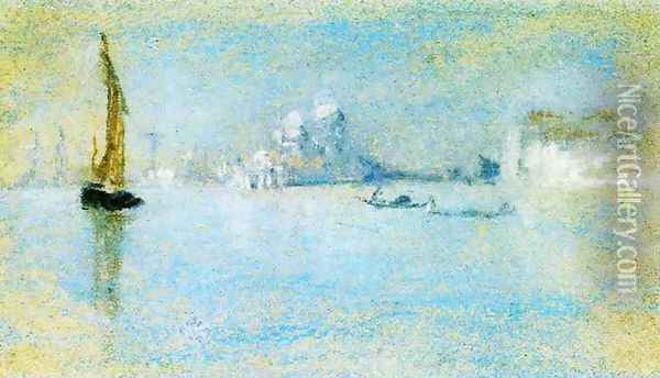 View of Venice Oil Painting - James Abbott McNeill Whistler