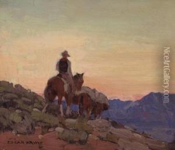 Lone Packer Oil Painting - Edgar Alwin Payne