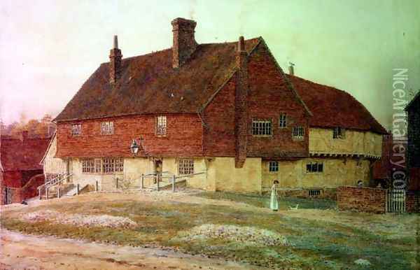 The Crown Inn at Chiddingfold Oil Painting - George Price Boyce