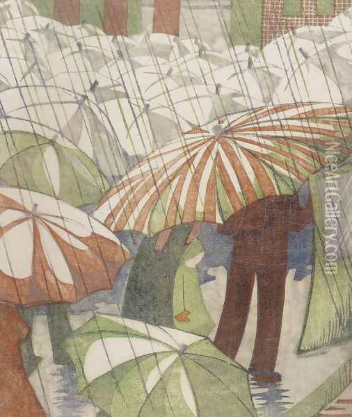 Wet Afternoon Oil Painting - Ethel Spowers