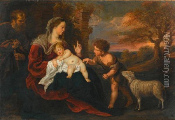Heilige Familie. Oil Painting - Sir Anthony Van Dyck