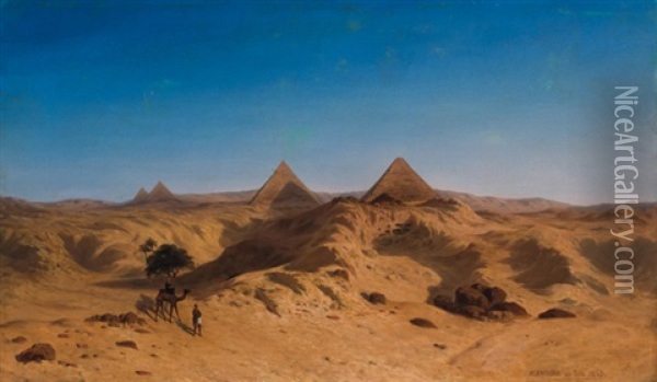 The Pyramids Oil Painting - Alexander de Bar