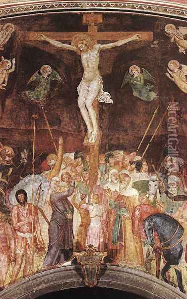 Crucifixion (detail) Oil Painting - Andrea Bonaiuti da Da Firenze