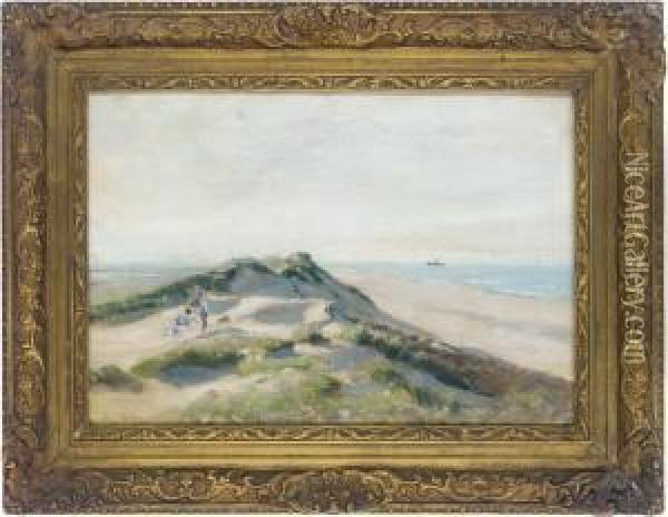 Sand Dunes, Paling Norfolk Oil Painting - Henry George Moon