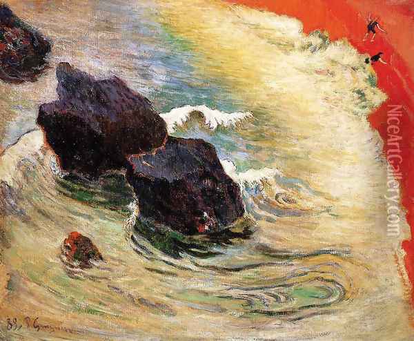 The Vision after the Sermon (2) Oil Painting - Paul Gauguin