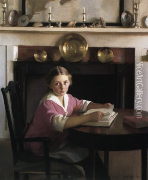 Portrait Of Elizabeth Blaney Oil Painting - William McGregor Paxton